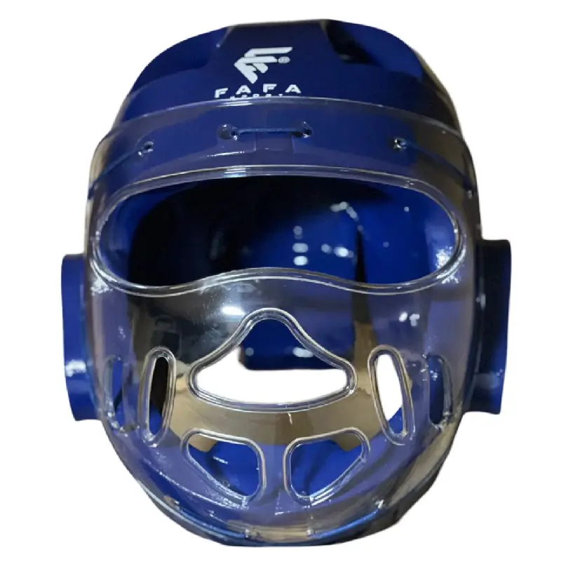 Casque de protection avec visiere bleu-01